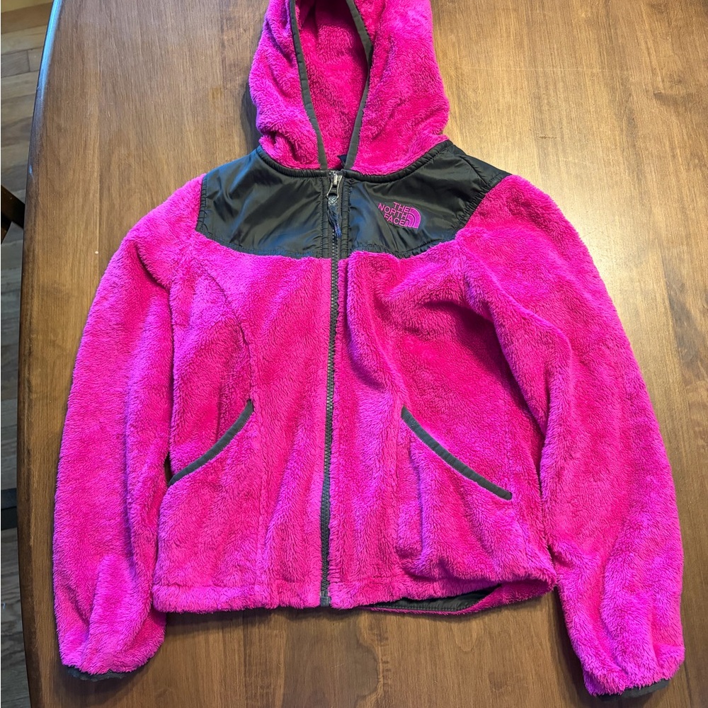 The North Face Kids' Pink and Black Fleece Jacket
